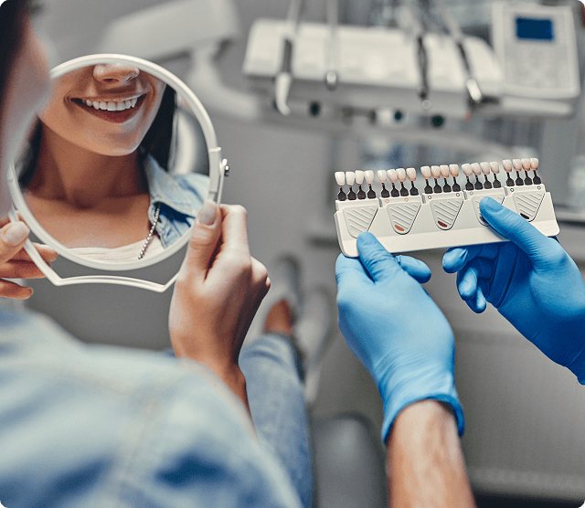 Dental examination showing preventive care with dental mirror