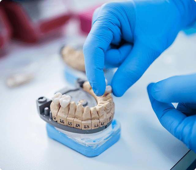 Dental examination showing preventive care with dental mirror
