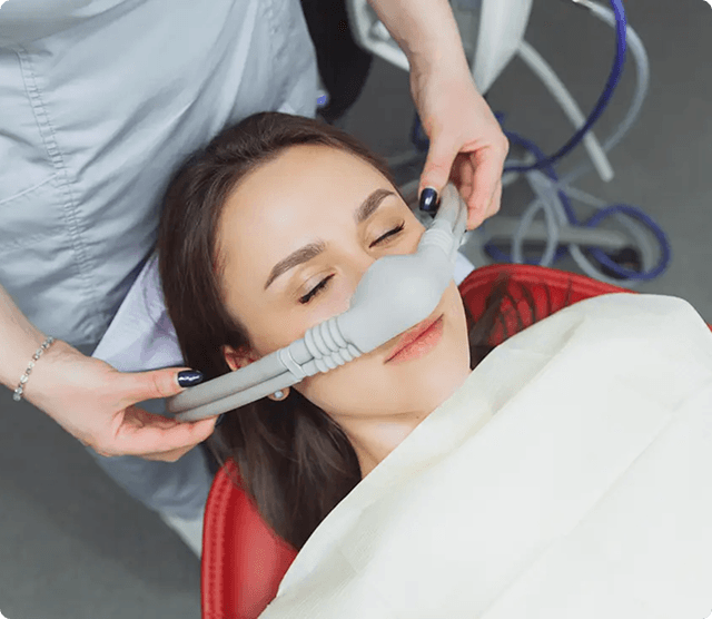 Dental examination showing preventive care with dental mirror